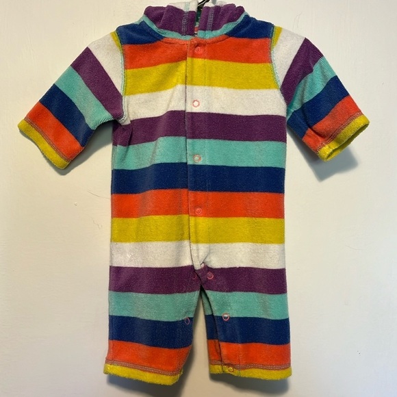 Baby Boden Towelings Multicolor Hooded Romper Unisex 0-3 months - Picture 1 of 5